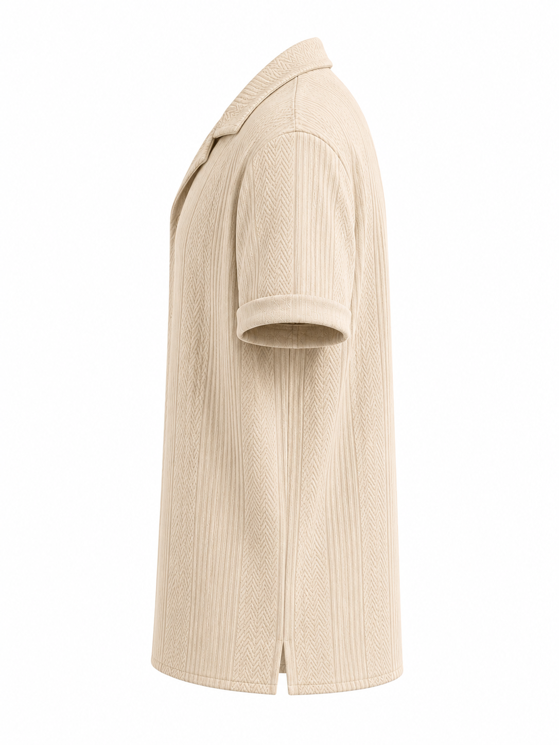 Product Title  T-Shirts USA Men's Premium Beige Textured Shirt